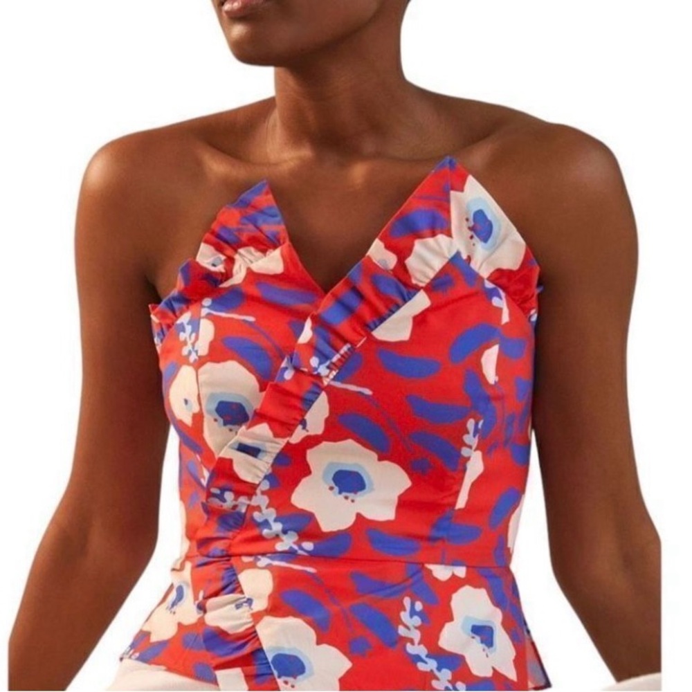 HUTCH by Anthropologie Floral Print Corset Top, Size 4.